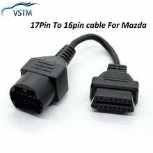 1 pces para maz * da 17pin para 16pin obd2 obd ii cabo conector do cabo para maz * da 17 pinos conectar adaptador com alta qualidade 2024 - compre barato