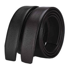 1PCS No Buckle Wide Leather Automatic Belt Body Strap Without Buckle Belts Men Good Quality Male Belts 2024 - buy cheap