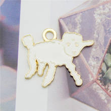 Julie Wang 8PCS Enamel White Sheep Charms Alloy Animal Pendant Bracelet  Jewelry Making Accessory 2024 - buy cheap