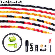 RISK-juego de cables de freno de bicicleta, carcasa de cambio de marchas, eslabones de aleación de aluminio, Cable de cambio de carcasa de freno de bicicleta de montaña y carretera 2024 - compra barato