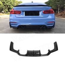 3Pcs Carbon Fiber Car Rear Bumper Lip Spoiler Rear Diffuser Lip for BMW 3 4 Series F80 M3 F82 F83 M4 2014-2017 V Style 2024 - buy cheap