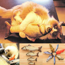 Мягкая Плюшевая 3D игрушка для кошек в форме рыбы, интерактивные подарки, игрушки для кошек, мягкая подушка, кукла, имитация рыбы, игрушка для домашних животных 2024 - купить недорого