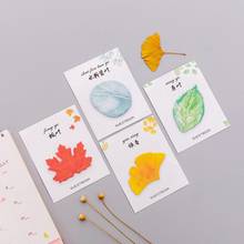Novelty Various Leaf Memo Pad Sticky Note Paper Sticker Kawaii Stationery Pepalaria Office School Supplies 2022 - buy cheap