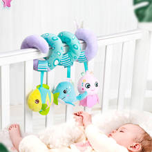 Juguetes de peluche para bebé, Animal, pez, búho, cama colgante, sonajero enrollado, juguetes para bebé, cochecito, cuna, campana, juguete de 0-12 meses 2024 - compra barato