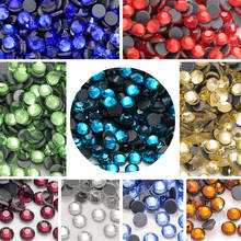 Diamantes de imitación de cristal con reverso plano, piedras de hierro para camiseta, zapatos, máscara, velo 2024 - compra barato