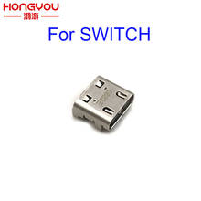 Porta de carregamento para nintendo switch, soquete de entrada de carregamento tipo c para console ns, com 10 peças 2024 - compre barato