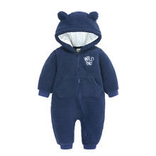 Unisex 0-18M Baby Romper Baby Girl Clothes Solid Newborn Fleece One-Piece Zipper Baby Boy Clothes Winter Roupas de bebe 2024 - buy cheap