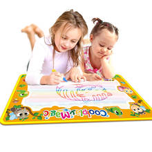 Забавный волшебный коврик для рисования водой с 2 ручкой для рисования, доска для рисования с водным принтом, детские развивающие игрушки, подарок 2024 - купить недорого