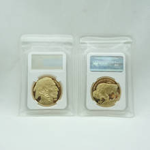 5pcs/lot lndian Head - Liberty Buffalo American Gold plated Coins Bullion Replica Round With Seal Box 2024 - buy cheap