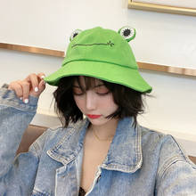 2021 Summer Women's Frog Bucket Hats Kids Bob Fashionable Frog Panama Hat Children Fishing Men's Cap Female Hip Hop Gorras MZ107 2024 - buy cheap
