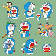 Полоски на одежде наклейки Doraemon, нанесение одного утюга, термочувствительные нашивки, полосатая аппликация для топов 2024 - купить недорого