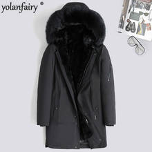 Real Fur Coat Men Mink Fur Liner Duck Down Winter Coat Men Real Fur Parka for Mens Clothing Plus Size Casaco 8235 YY820 2024 - buy cheap