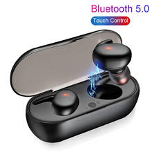 Auriculares gemelos con Bluetooth 5,0, cascos inalámbricos auténticos profundos para Iphone, deportivos, para correr, color negro 2024 - compra barato