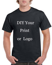Пользовательские печати футболки для мужчин и женщин DIY свой собственный дизайн логотип/фото/текст компании команда печать одежды реклама футболка 2024 - купить недорого