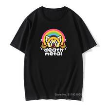 Hard Rock Tshirt Death Metal Aggretsuko Men T-Shirts Aggressive Retsuko Funny T Shirt Cotton Tee Shirt Birthday Present Clothes 2024 - buy cheap