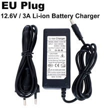 10PCS Liitokala 12.6V 3A Lithium Battery Charger 3 series lithium Cbattery 12V battery charger DC 5.5*2.1MM+US EU AC power cord 2024 - buy cheap