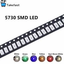 Lámparas de chip LED SMD 1000, 5730 piezas, 5730 Blanco/blanco cálido/Rojo/verde/azul/amarillo, 3,2 ~ 3,4 V 2024 - compra barato