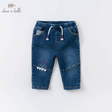 DBX14412-pantalones de dibujos animados para bebés, pantalón largo con bolsillos, a la moda, para otoño 2024 - compra barato