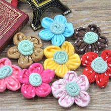 10 pcs Fabric Flower Appliques sew/craft/wedding DIY doll lots mix A42 2024 - buy cheap