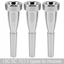 Trumpet Mouthpiece 3C 5C 7C Silver Plated Metal Trumpet Mouthpiece Bullet Shape Woodwind Instruments 2024 - buy cheap