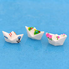 10PCS Micro Garden Decoration Ornaments Terrariums Miniature Resin Craft Paper Boat Model Figure Toys Accessories 2024 - buy cheap