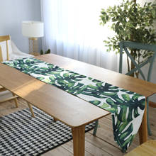 Modern Table Runner camino de mesa Table Runners for Wedding Party Palm Leaf chemin de table tafelloper Monstera Leaf Placemat 2024 - buy cheap