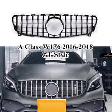 1 Piece Car Styling Front Grille Black Silver For M-ercedes A Class W176 A180 A200 A260 A45 2013-2018 GT ABS Kidney Mesh Grille 2024 - buy cheap