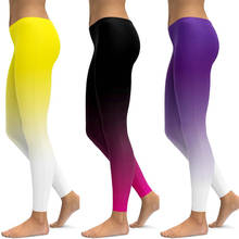 2019 Ombre Yoga Pants Women Fitness Leggings Workout Sports Running Leggings Sexy Push Up Gym Wear Elastic Slim Pants 2024 - buy cheap