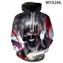 Sudadera con capucha para niños y mujeres, suéter de manga larga con estampado 3D de dibujos animados de Tokyo Ghoul, nueva 2024 - compra barato