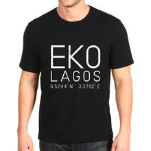 Camiseta estampada para hombre, ropa de moda de lagos, yoruba, nigeria, lagos, holgada, personalizable, costomizable 2024 - compra barato