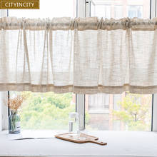 CIC Customized Linen Curtain for kitchen half Transparent Sheer Home Decor Tulle Short door Curtains for bar bedroom 2024 - buy cheap