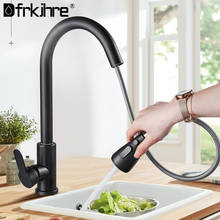 Black Kitchen Faucet Pull Out Kitchen Sink Water Tap Single Handle Mixer Tap 360 Rotation Deck Mounted Kitchen Shower Faucet 2024 - buy cheap