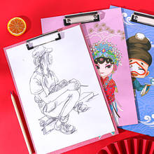 Kawaii Kpop Paper Peking Opera Clipboard A4 Folder Board Clip For Creative Students Organizer Drawing Book Office Stationery 2024 - buy cheap