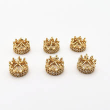 New arrival! 10x12mm 50pcs Cubic Zirconia Crown shape Charm for Ear DIY Making parts,Jewelry Accessories Findings & Component 2024 - buy cheap