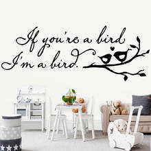 Árbol de pájaro moderno citas de decoración para el hogar Decoración acrílica moderna para las habitaciones de los niños calcomanías de arte 2024 - compra barato