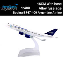 Aeronave avião de liga metálica, modelos de exibição para crianças e adultos, 16cm 1:400 com base de companhias argénticas e w 2024 - compre barato
