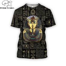 Camiseta con estampado 3D de los símbolos de Ojo de Horus y Dios Egipcio para hombre, camisa de manga corta Harajuku, camiseta informal Unisex de verano 2024 - compra barato