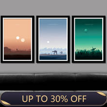 Planet Posters and Prints Sunset Landscape Minimalist Movie Wall Picture Living Room Decoration Canvas Painting 2024 - buy cheap