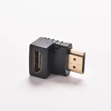 1 pc 90 Graus HDTV 1080 p Cabo HDMI V1.4 Ângulo Direito Conector HDMI UM Macho para HDMI V1.4 B feminino Banhado A Ouro Adaptador de Cabo