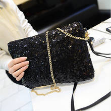 Cartera de lentejuelas brillantes para mujer, cartera de mano brillante para fiesta de noche, bolso de mano 2024 - compra barato