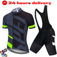 Conjunto de ropa de Ciclismo para hombre, Conjunto de Jersey y pantalones cortos con tirantes, Maillot para montar en bicicleta de montaña, novedad de 2021 2024 - compra barato