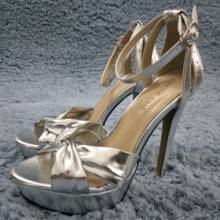 Sexy Silver PU Sandal High Heel Bridals Party Women Sandal Summer New Open Toe Ankle Strap Stiletto Platform 14cm Heels Shoe 2024 - buy cheap