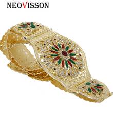 NEOVISSON Colorful Crystal Caftan Belt For Algeria Wemen Wedding Dress Gold Color Jewelry 2024 - buy cheap