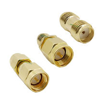 3 pces sma macho/fêmea para macho/fêmea rf coaxial conector sma kit adaptador 2024 - compre barato