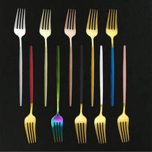 4Pcs Dessert Dinnerware Fork Set 18/10 Stainless Steel Small Fruit Fork Set Gold Dessert Fork For Cake Snack Gold Salad Fork Set 2024 - buy cheap