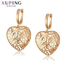 Xuping Jewelry Elegant Heart Shaped Gold Plated Earrings for Women Gift 98531 2024 - buy cheap