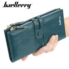 Baellerry New Fashion Long Women Wallets Top Quality Leather Card Holder Classic Female Purse  Zipper Brand Wallet For Women 2024 - buy cheap