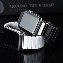 Ремешок керамический для apple watch band 44 мм 40 мм, браслет с застежкой-бабочкой для iwatch band 42 мм 38 мм, apple watch 5/4/3/2/1 44 мм 2024 - купить недорого