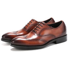 Новинка 2020 года; мужские туфли-оксфорды в деловом стиле; цвет черный, коричневый; обувь из натуральной кожи; Мужская официальная офисная обувь 2024 - купить недорого