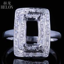 Quadrado 5x10mm prata esterlina 925 pave 0.2ct diamante natural semi montagem anel de noivado ajuste para mulheres jóias finas melhor presente 2024 - compre barato